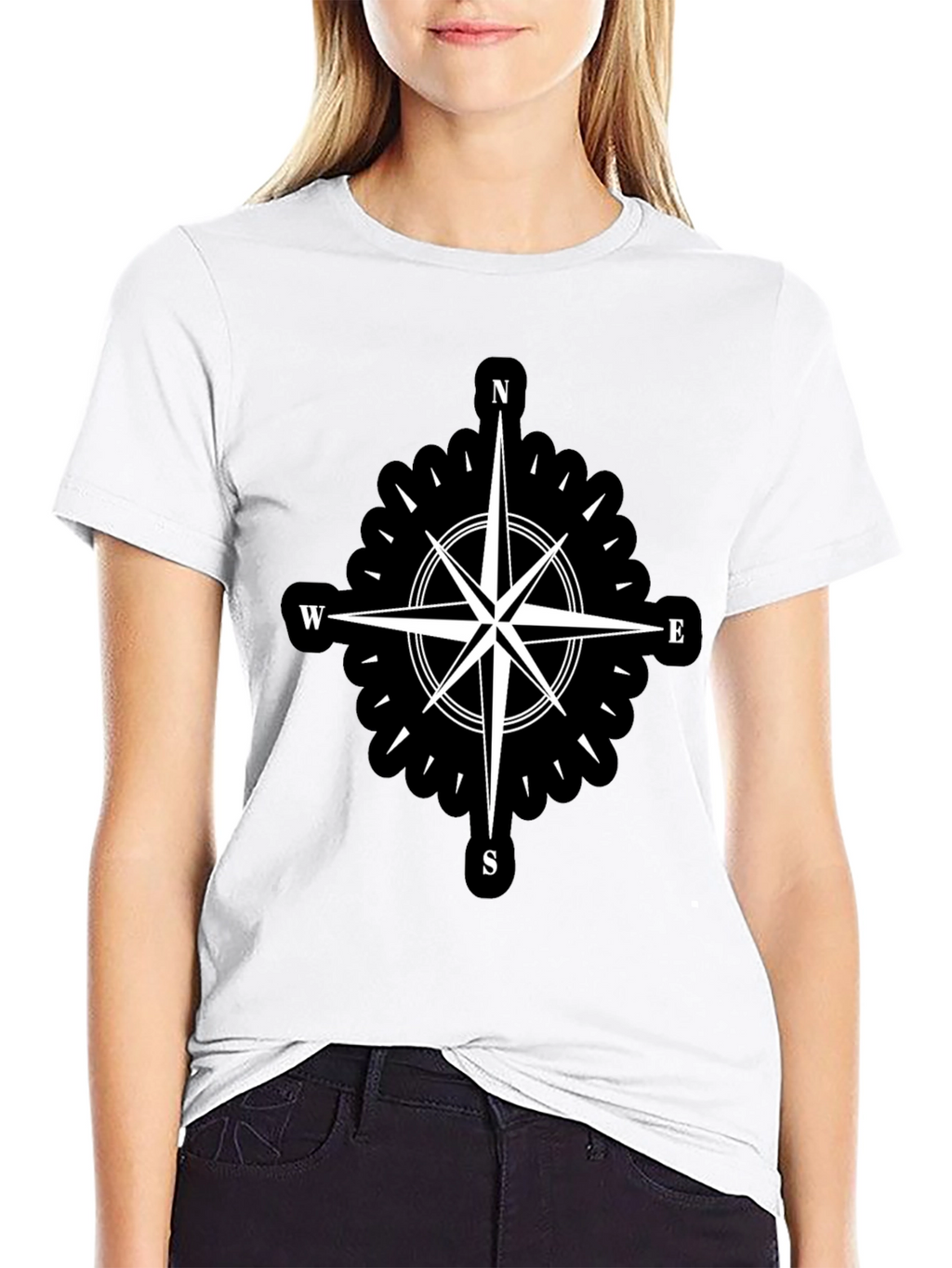 Compass Rose Black T-Shirt