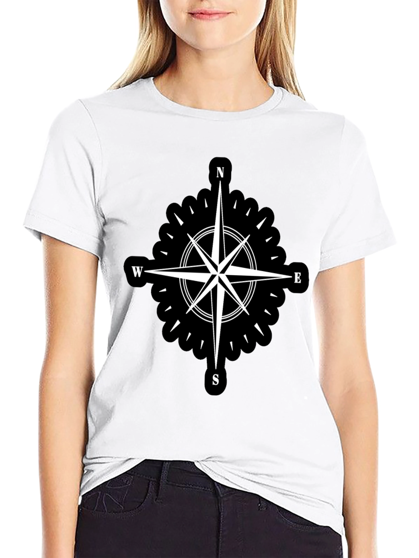 Compass Rose Black T-Shirt