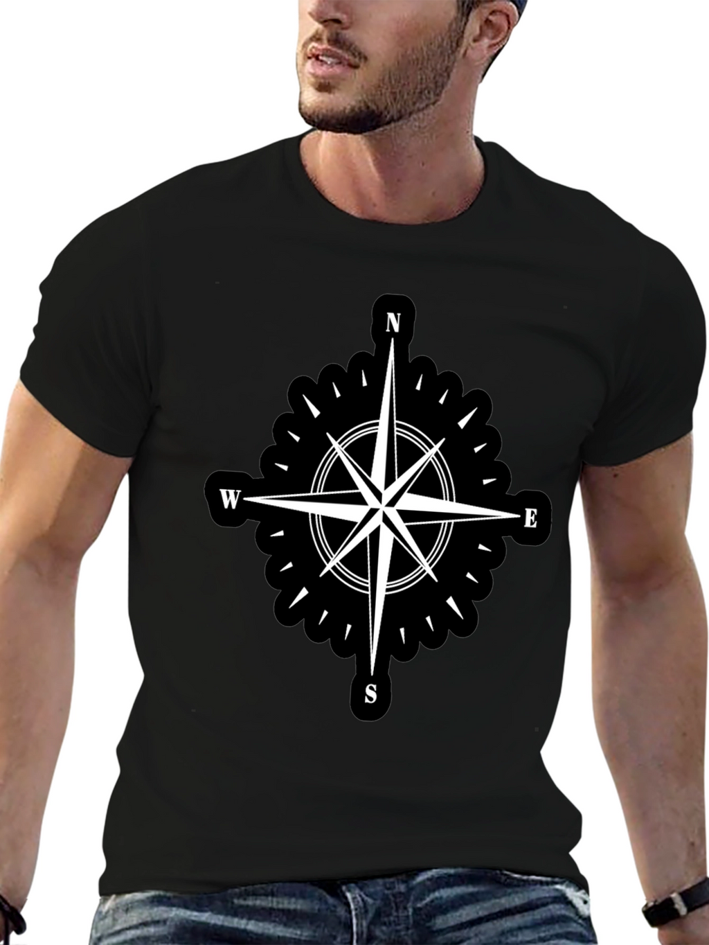 Compass Rose Black T-Shirt