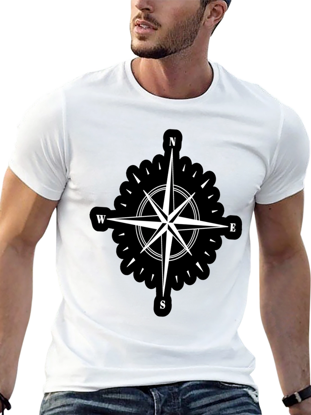 Compass Rose Black T-Shirt