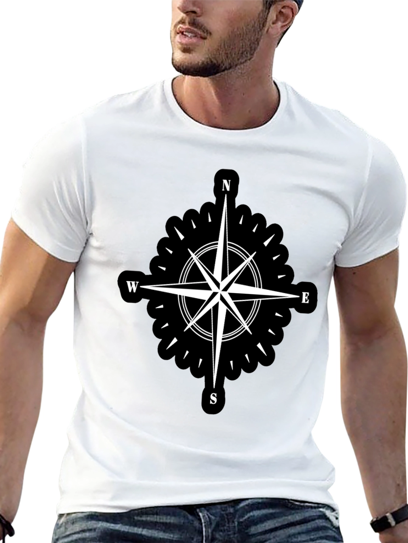 Compass Rose Black T-Shirt