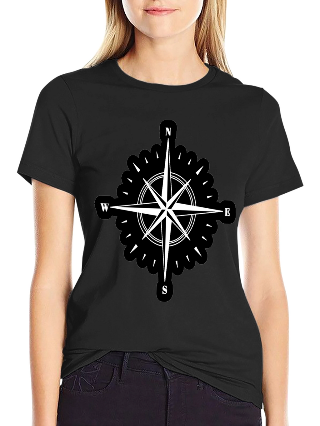 Compass Rose Black T-Shirt