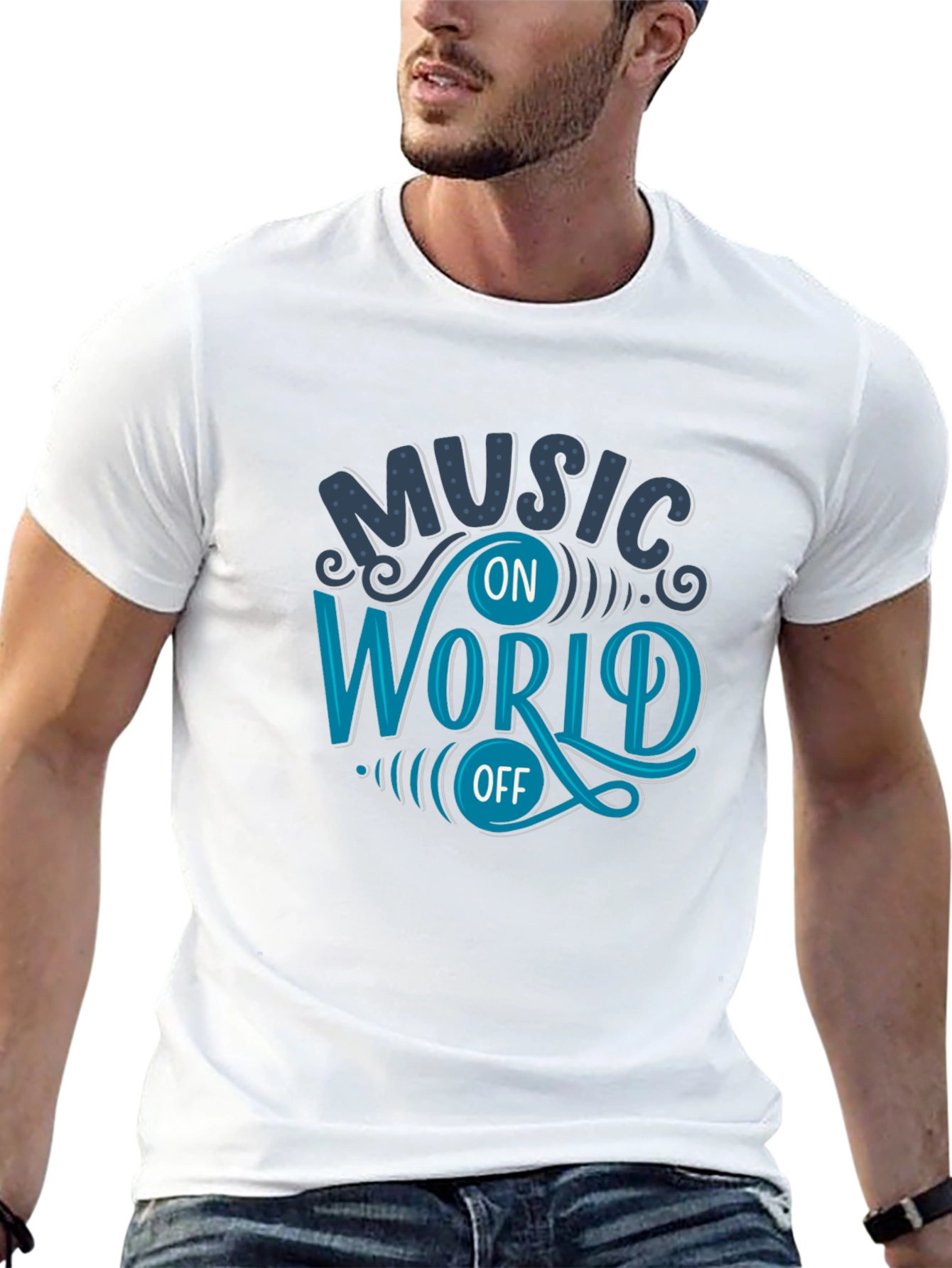 Music On World Off Graphic T-Shirt