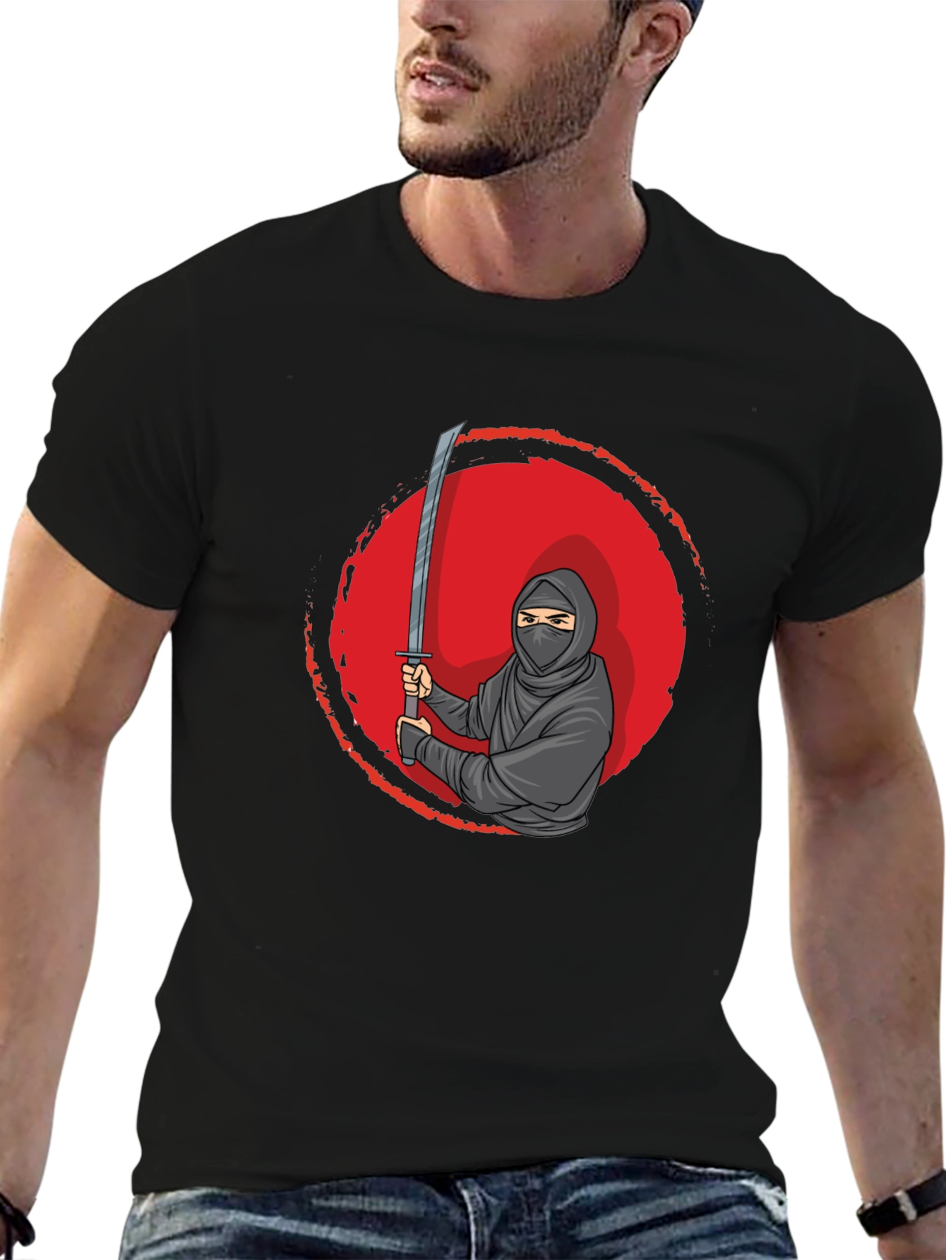 Ninja Sword T-Shirt - Graphic Tee for Martial Arts Fans