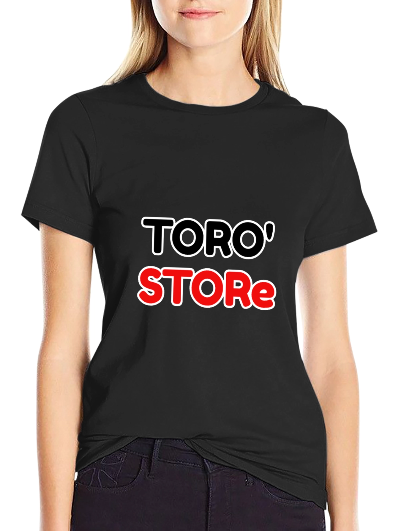 TORO STORE Black Graphic Tee - Modern Streetwear