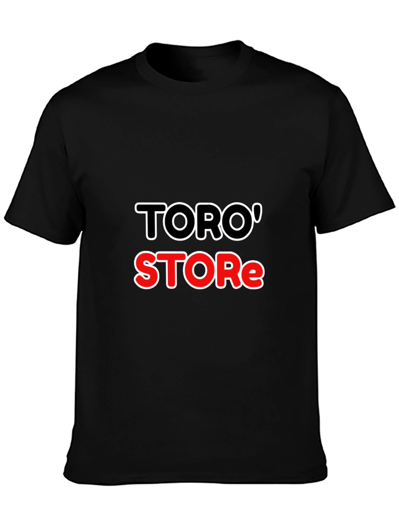 TORO STORE Black Graphic Tee - Modern Streetwear