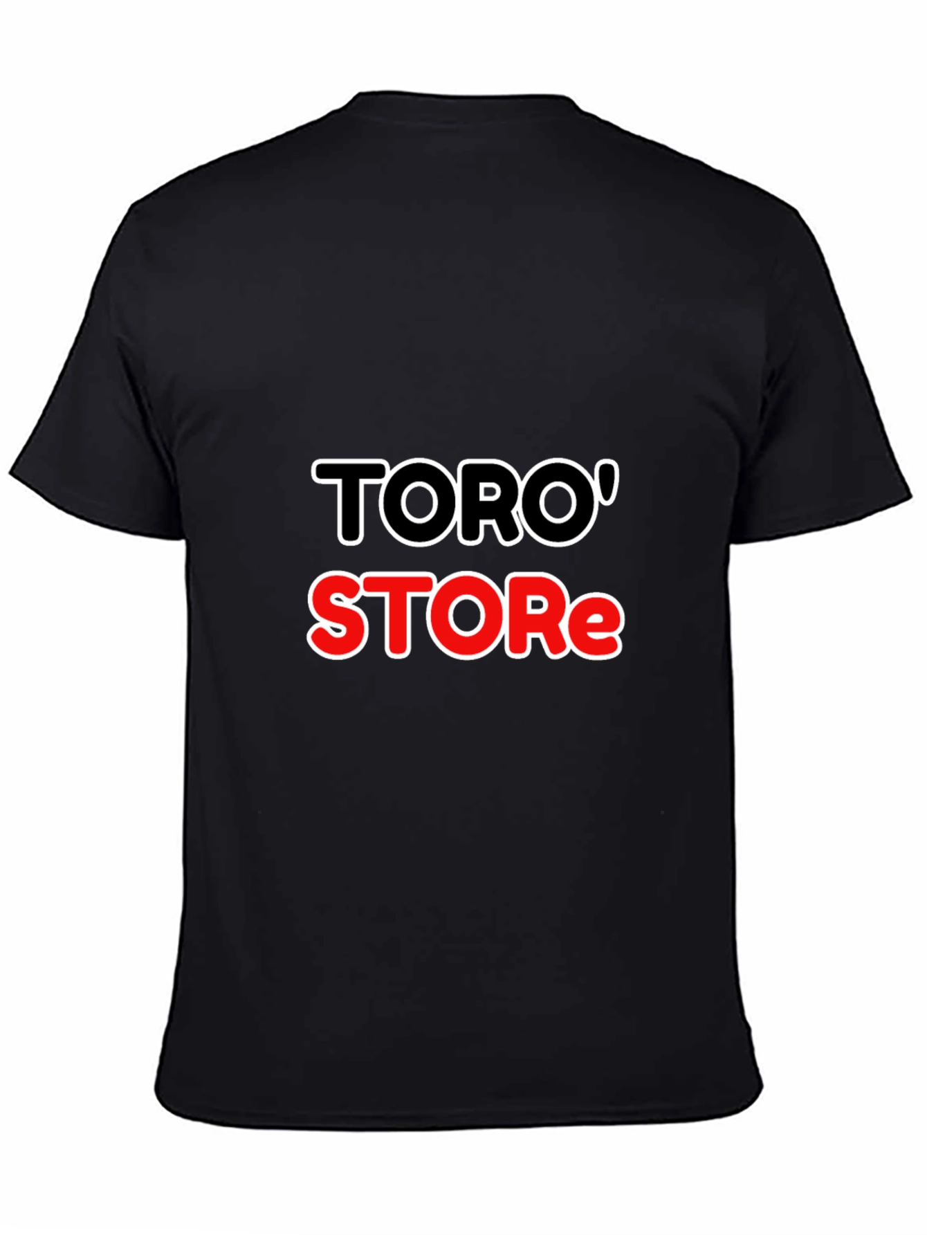 TORO STORE Black Graphic Tee - Modern Streetwear