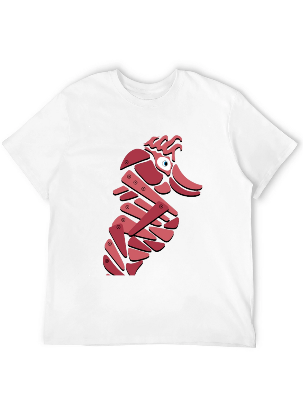 Abstract Seahorse Graphic T-Shirt - Unique Design