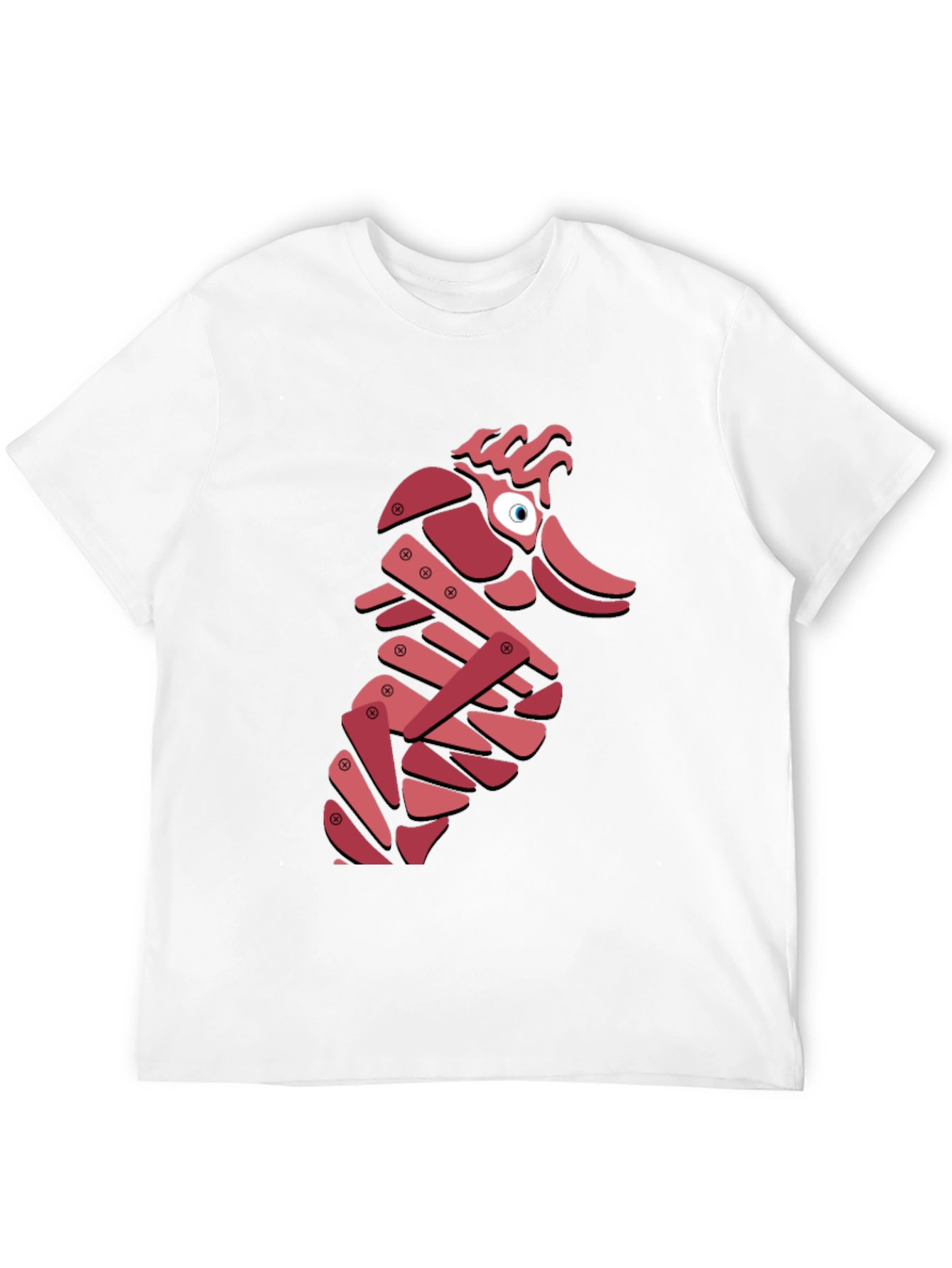 Abstract Seahorse Graphic T-Shirt - Unique Design