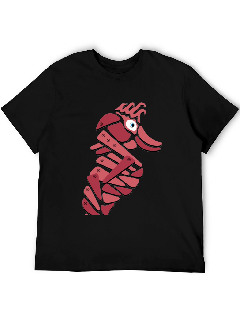 Abstract Seahorse Graphic T-Shirt - Unique Design