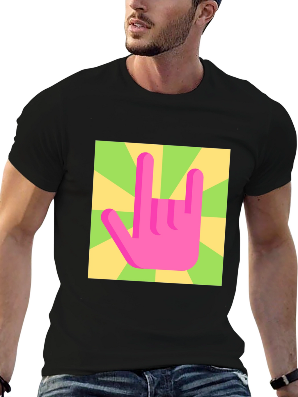 Rock On Graphic Tee - Retro Style