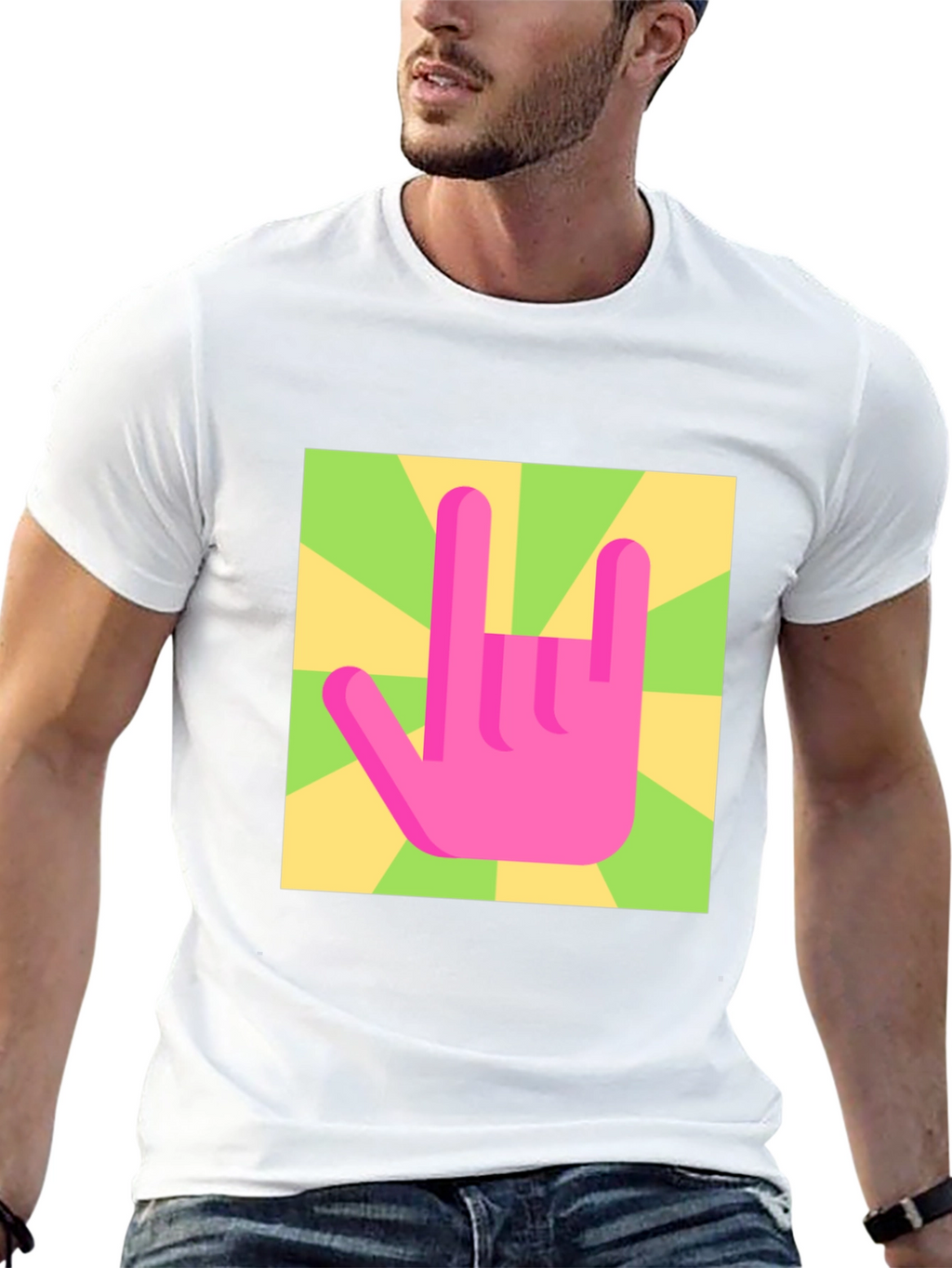 Rock On Graphic Tee - Retro Style