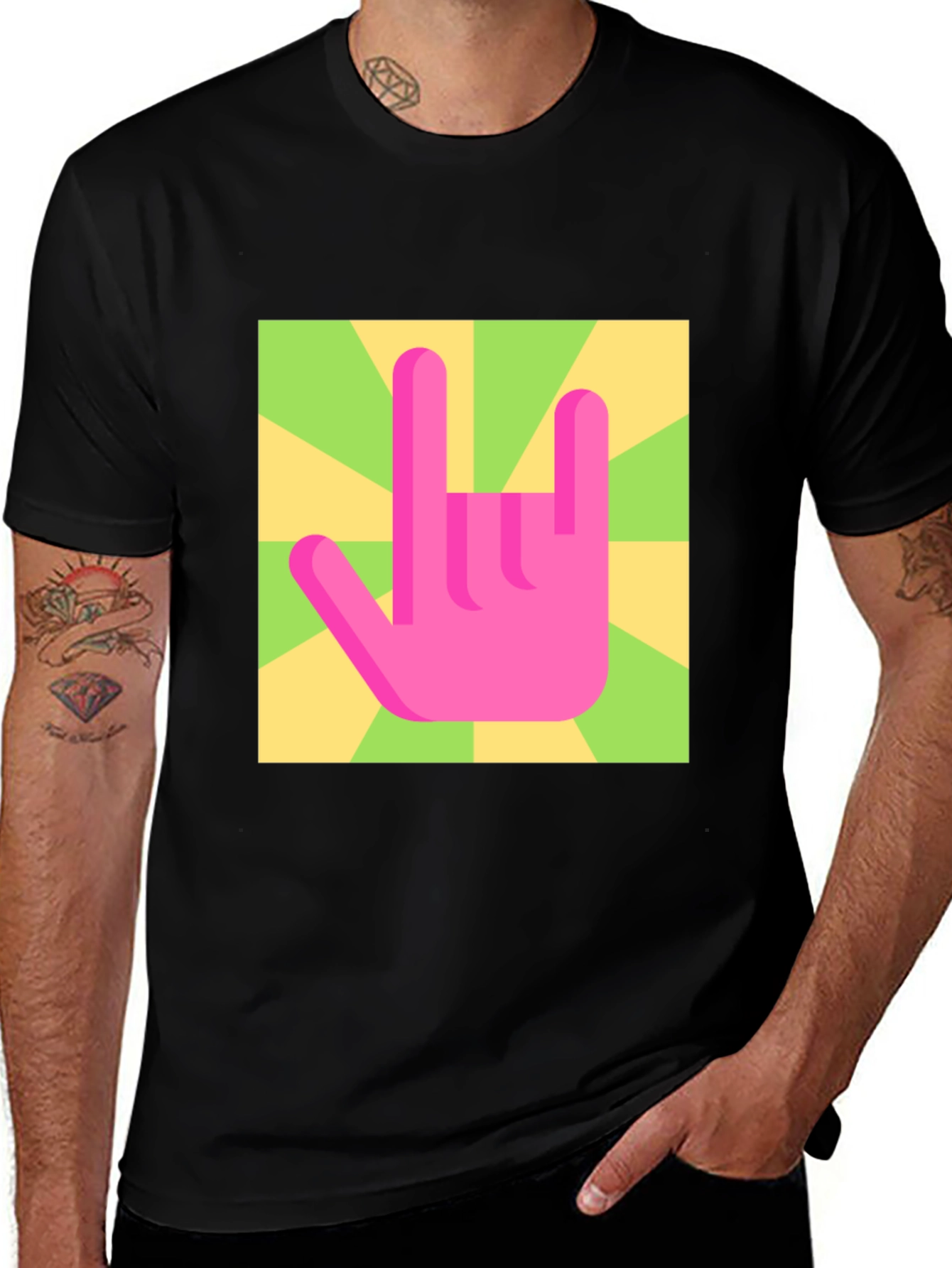 Rock On Graphic Tee - Retro Style
