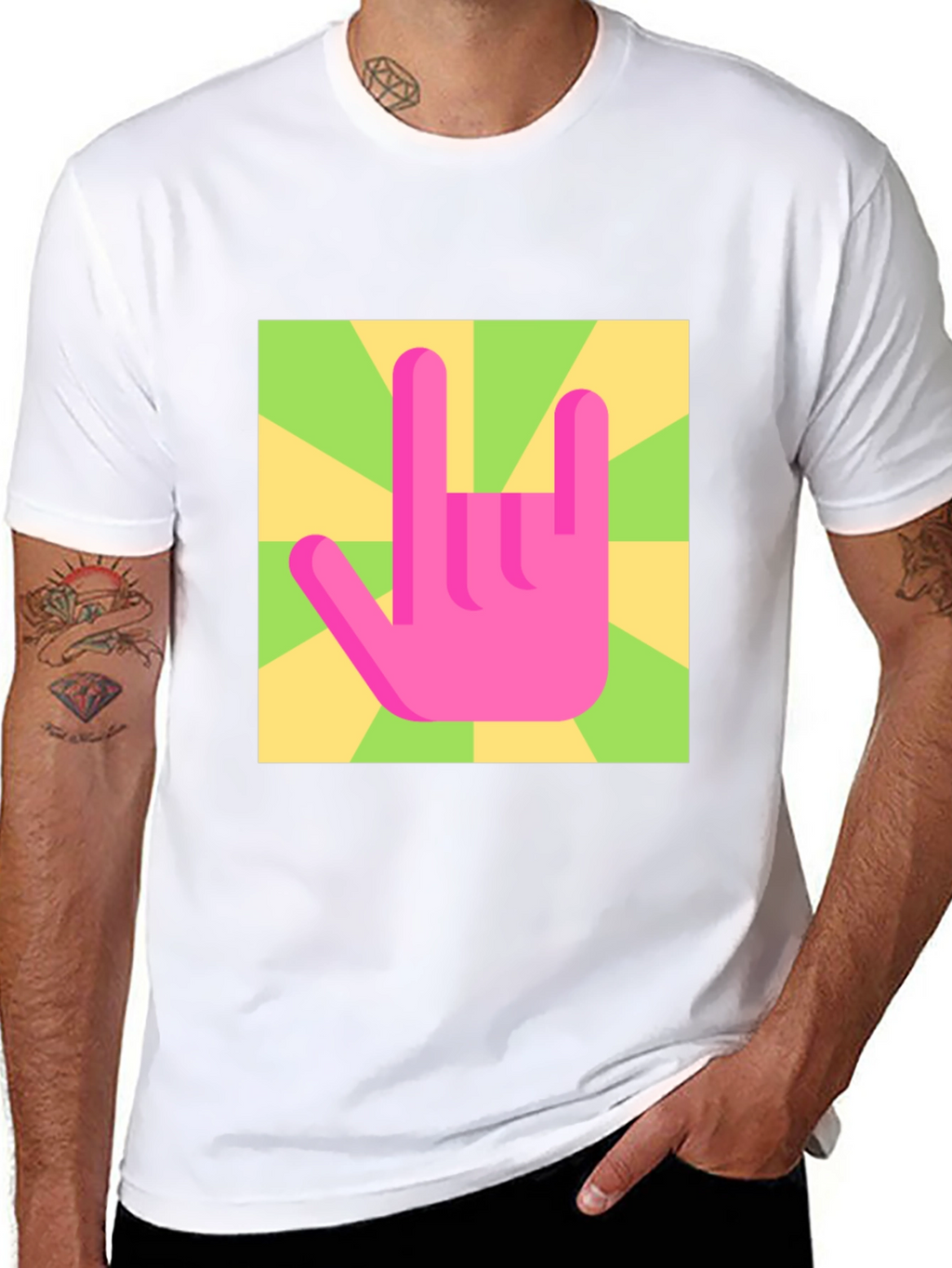 Rock On Graphic Tee - Retro Style