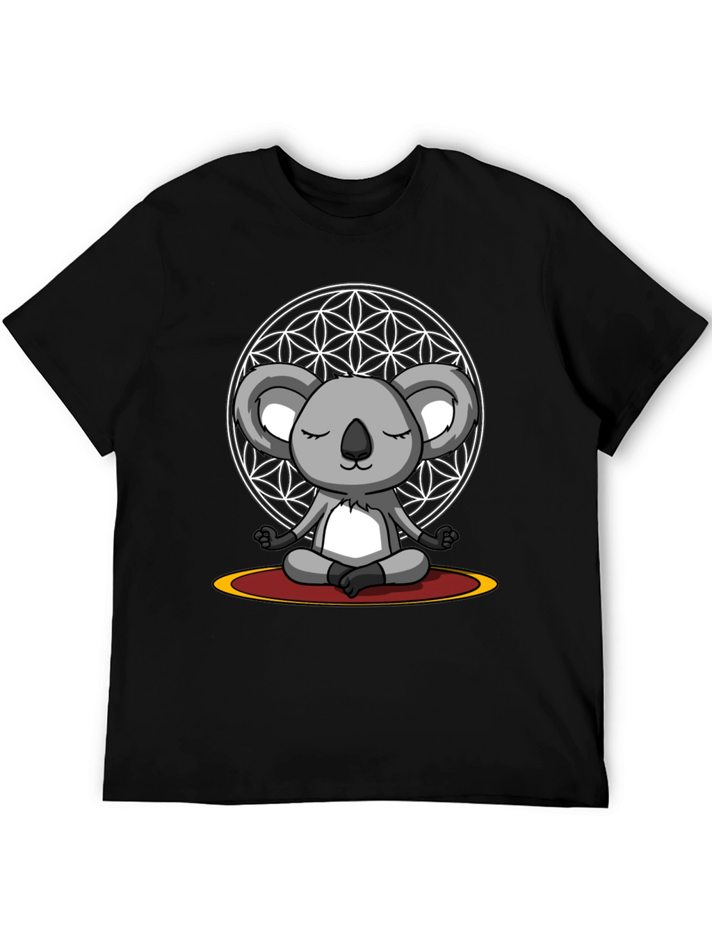 Meditating Koala Bear Graphic Tee - Zen Vibes