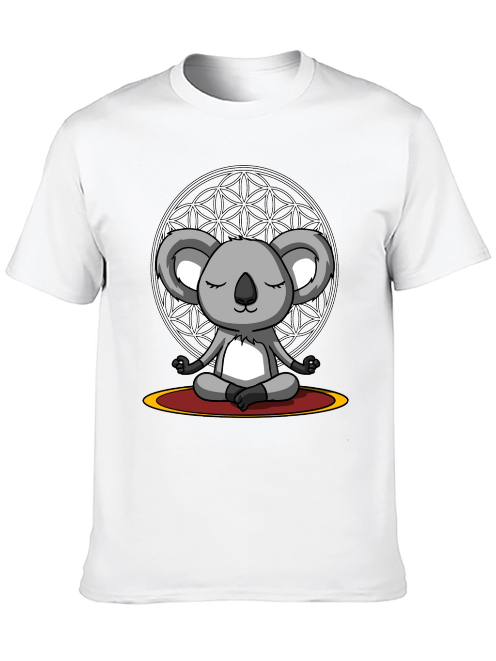 Meditating Koala Bear Graphic Tee - Zen Vibes