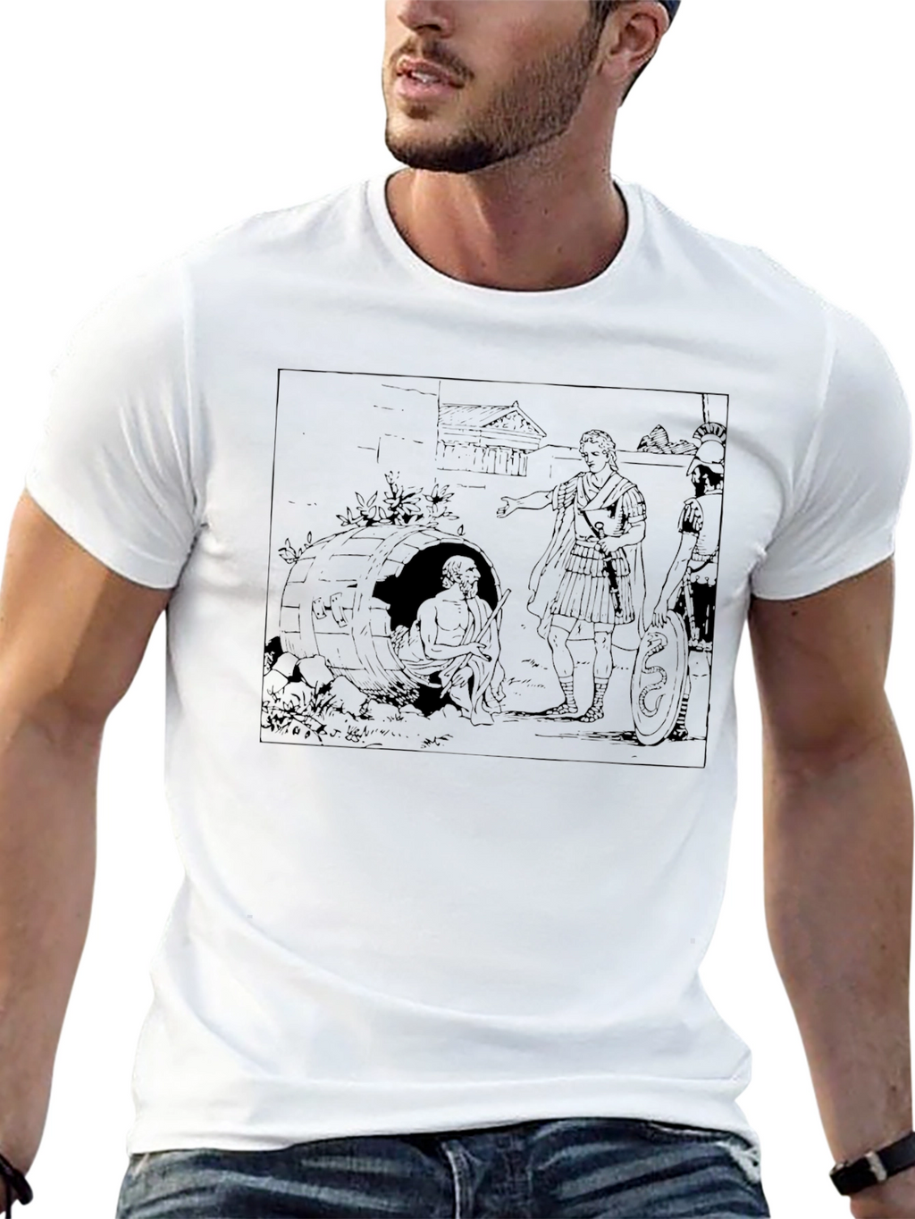 Diogenes in a Barrel T-Shirt