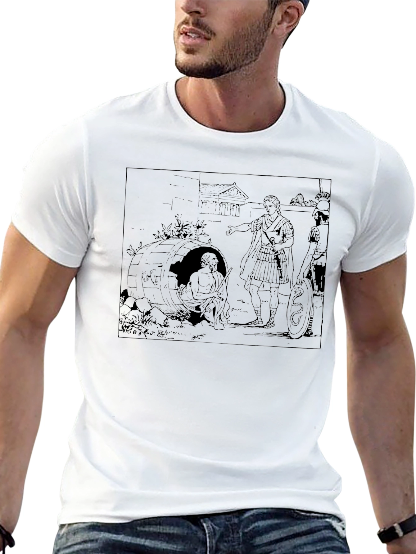 Diogenes in a Barrel T-Shirt