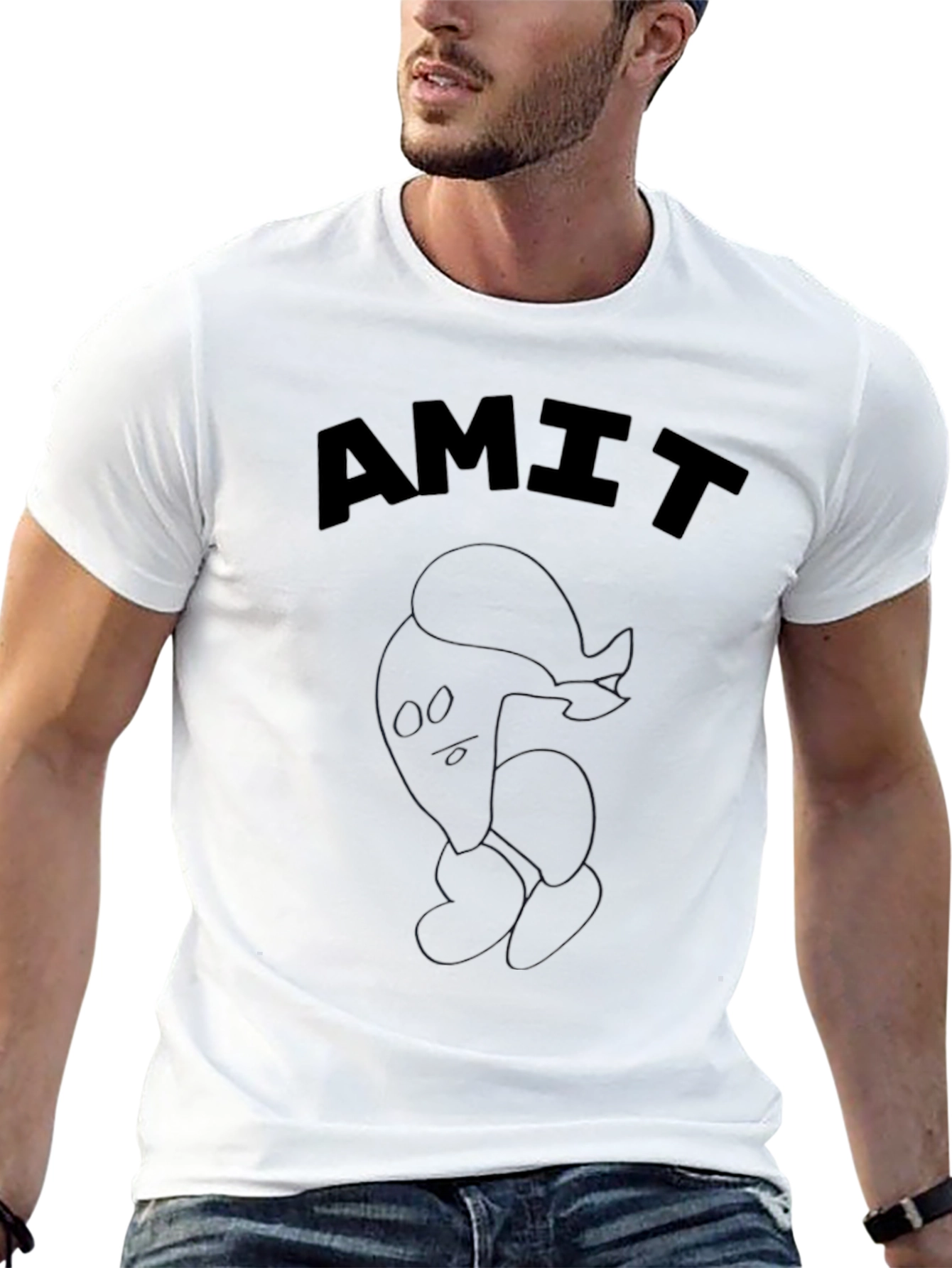 Mens Black T-Shirt with AMIT Graphic