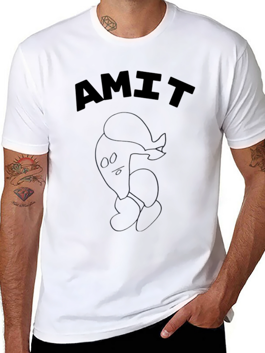 Mens Black T-Shirt with AMIT Graphic