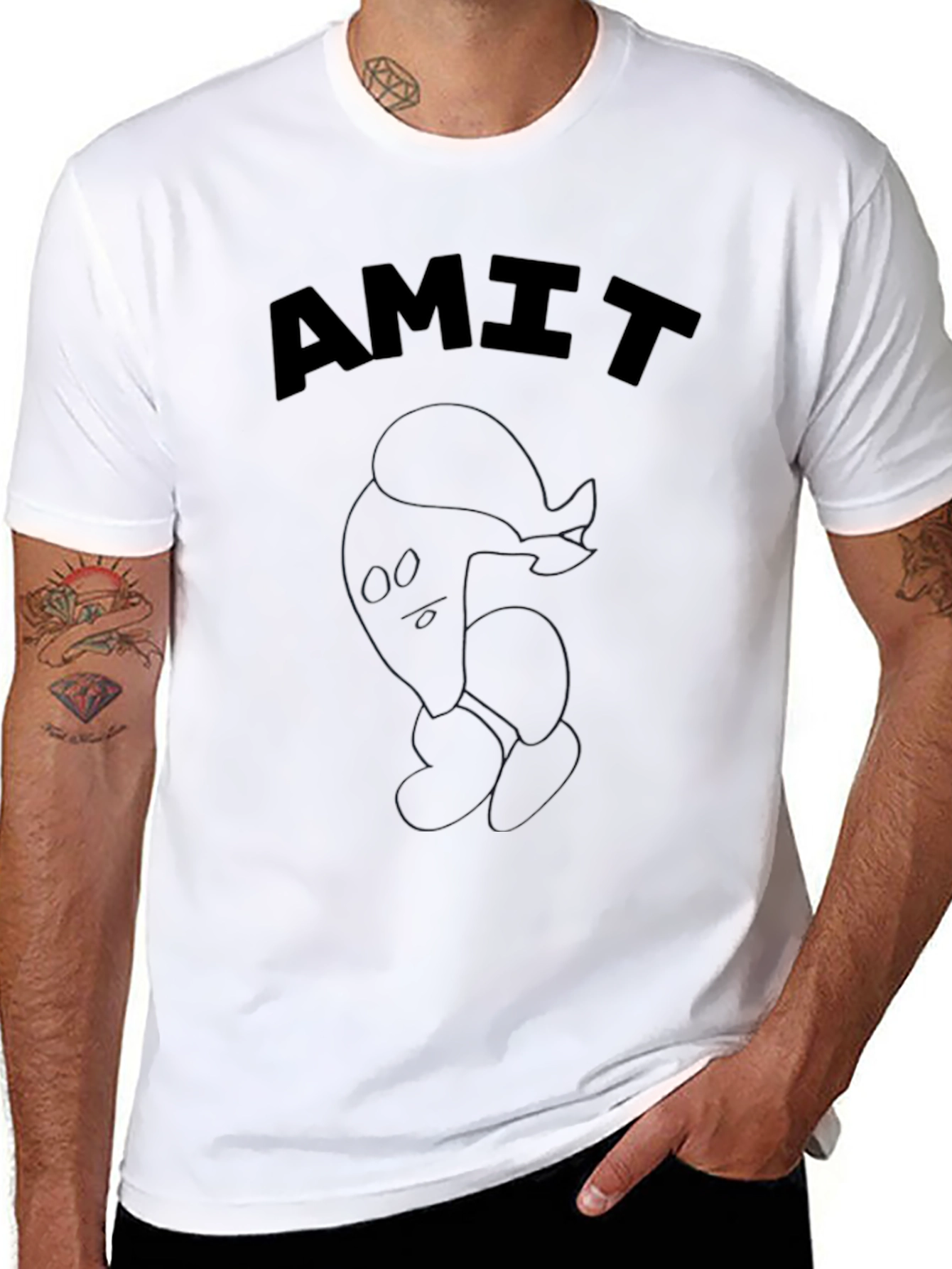 Mens Black T-Shirt with AMIT Graphic