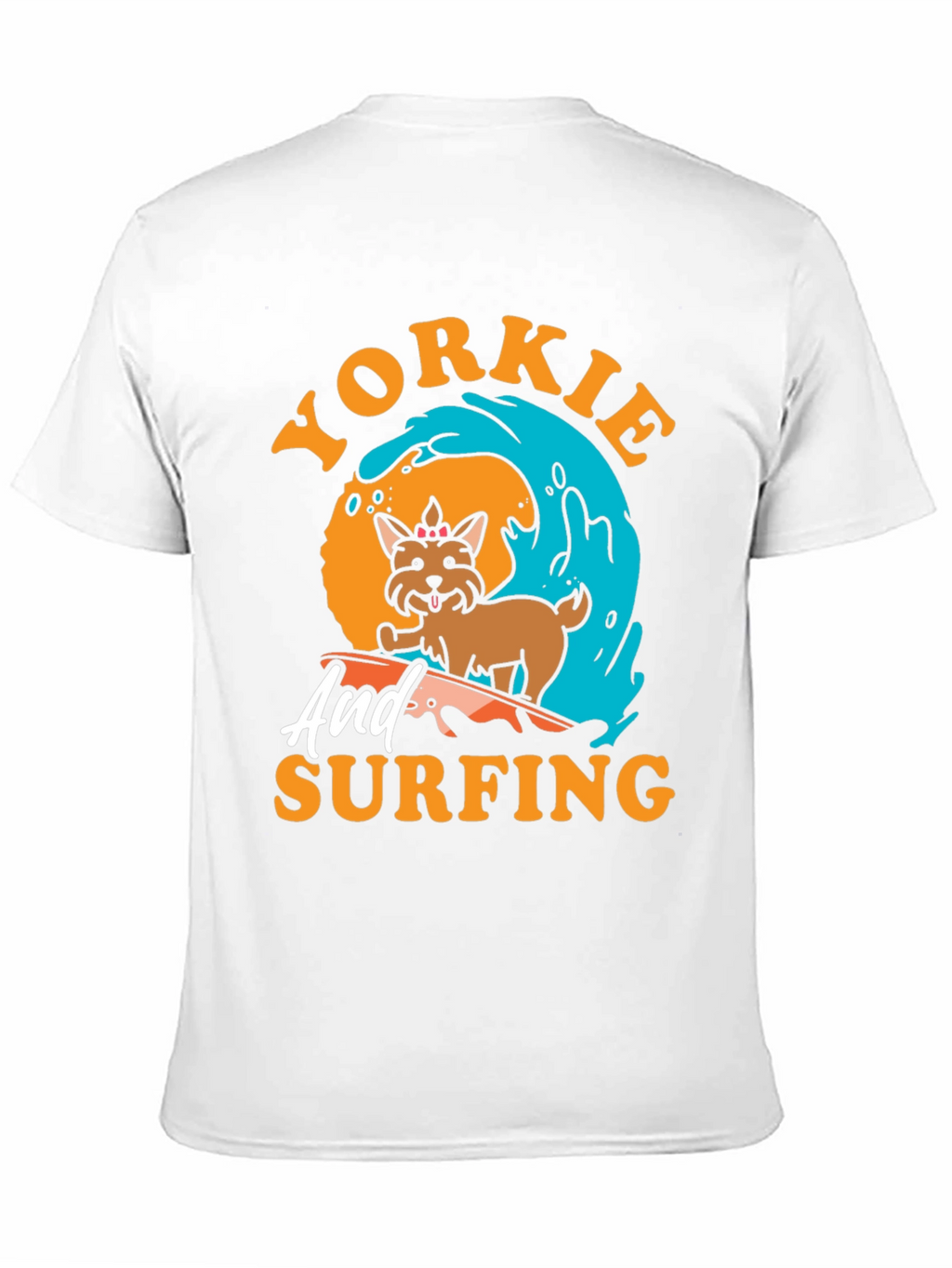 Yorkie Surfing T-Shirt - Dog Lover Tee