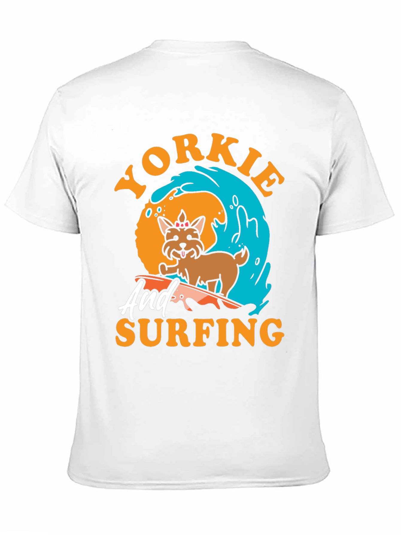 Yorkie Surfing T-Shirt - Dog Lover Tee