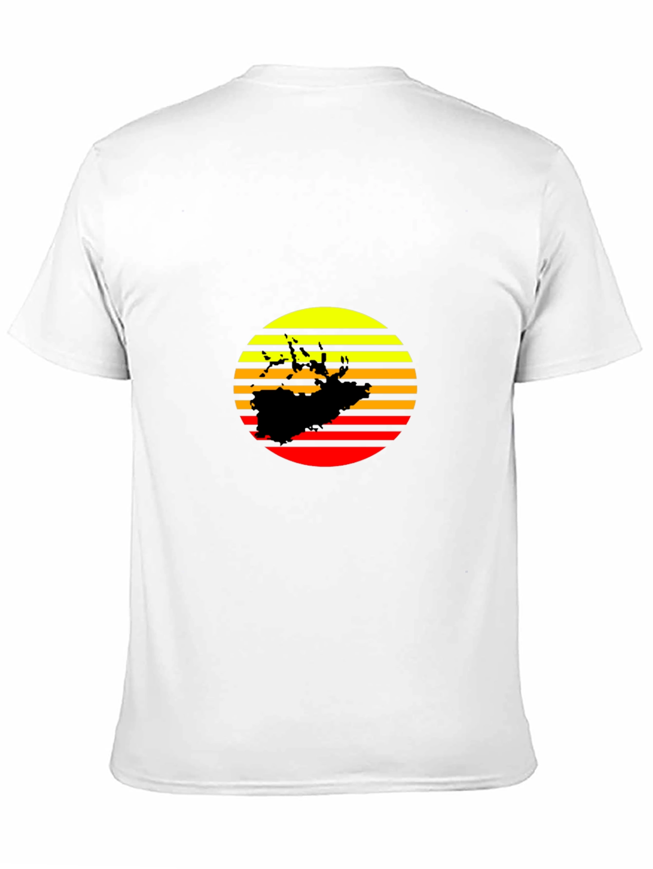 Sunset Silhouette Graphic Tee - Retro Style Black T-Shirt