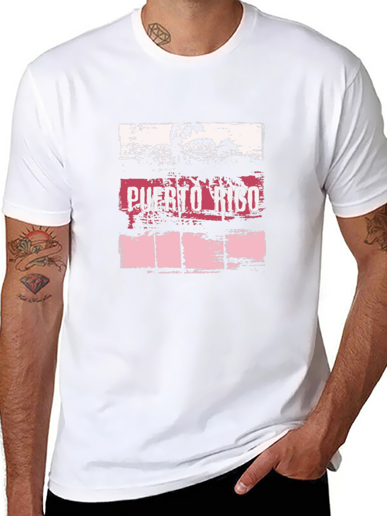 Puerto Rico T-Shirt Palm Tree Graphic Tee