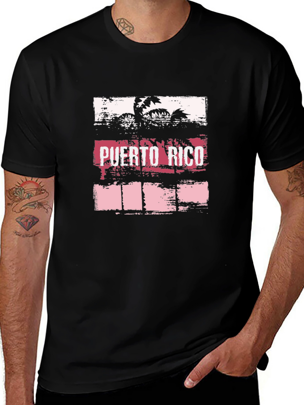 Puerto Rico T-Shirt Palm Tree Graphic Tee