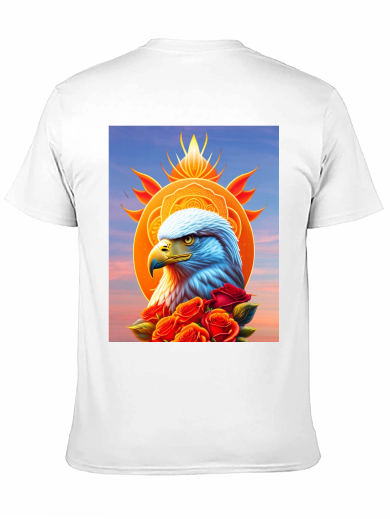 Eagle & Roses Graphic Tee - Stylish Black Shirt