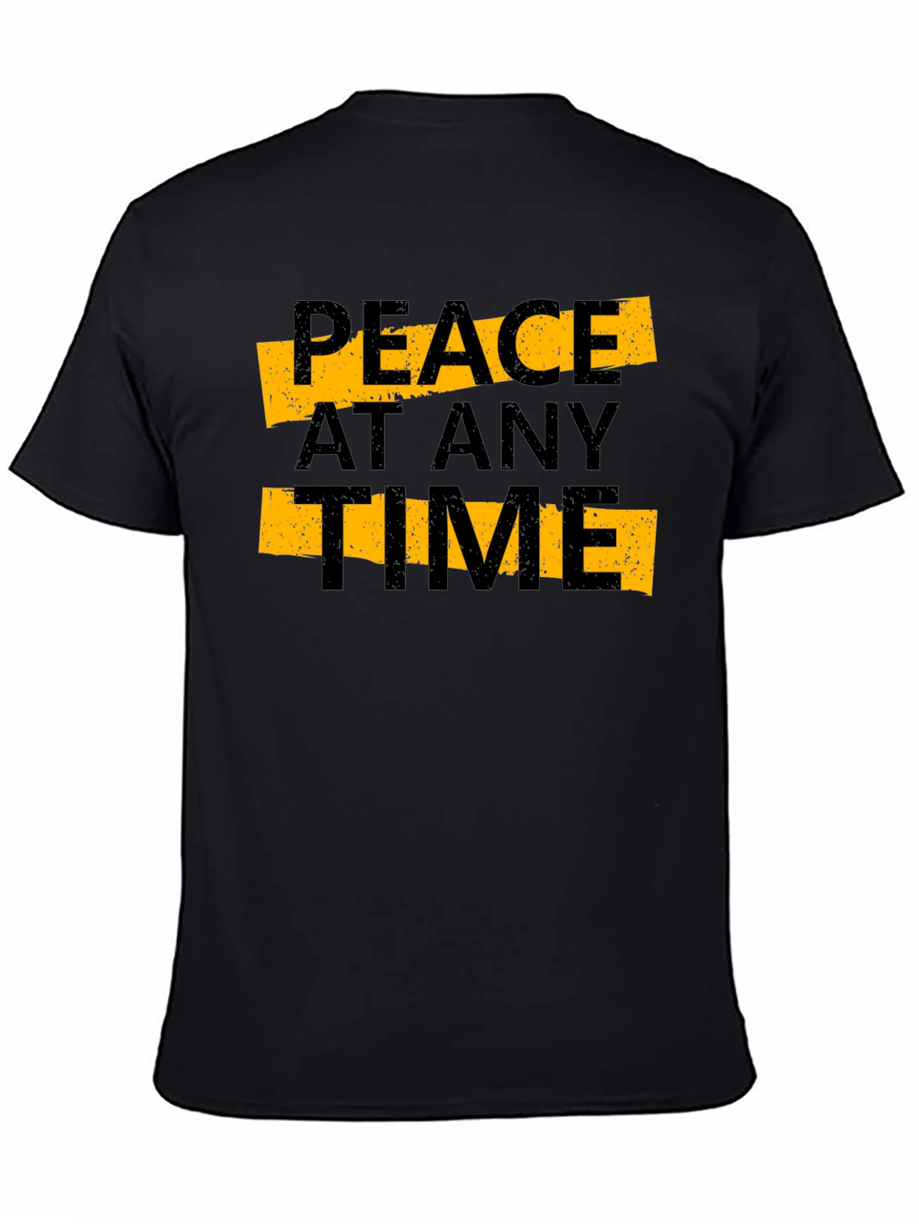 Peace At Any Time Black Graphic Tee