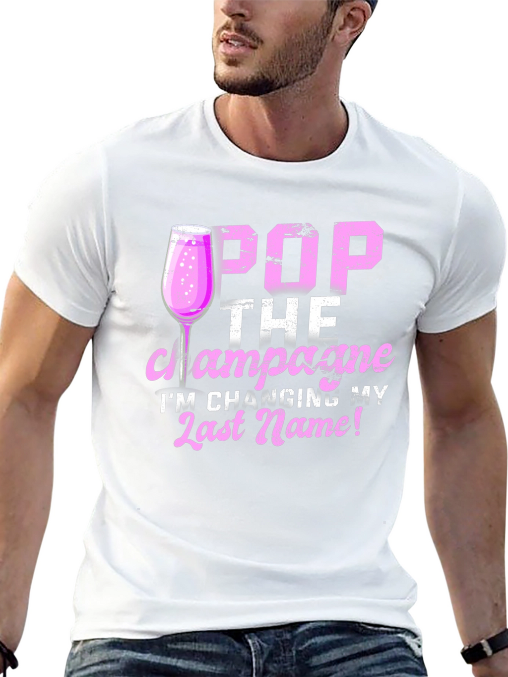 Pop the Champagne Wedding T-Shirt