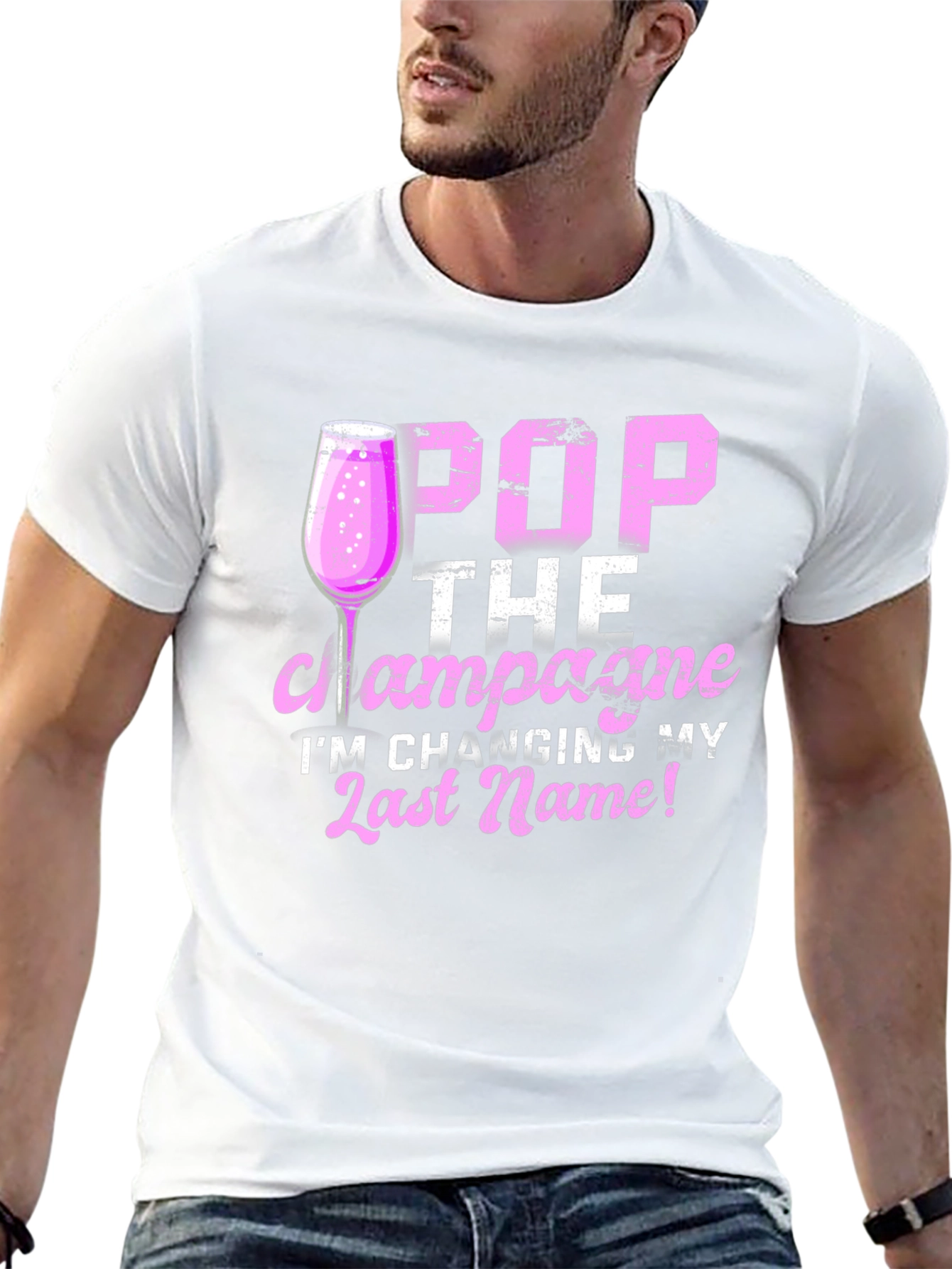 Pop the Champagne Wedding T-Shirt
