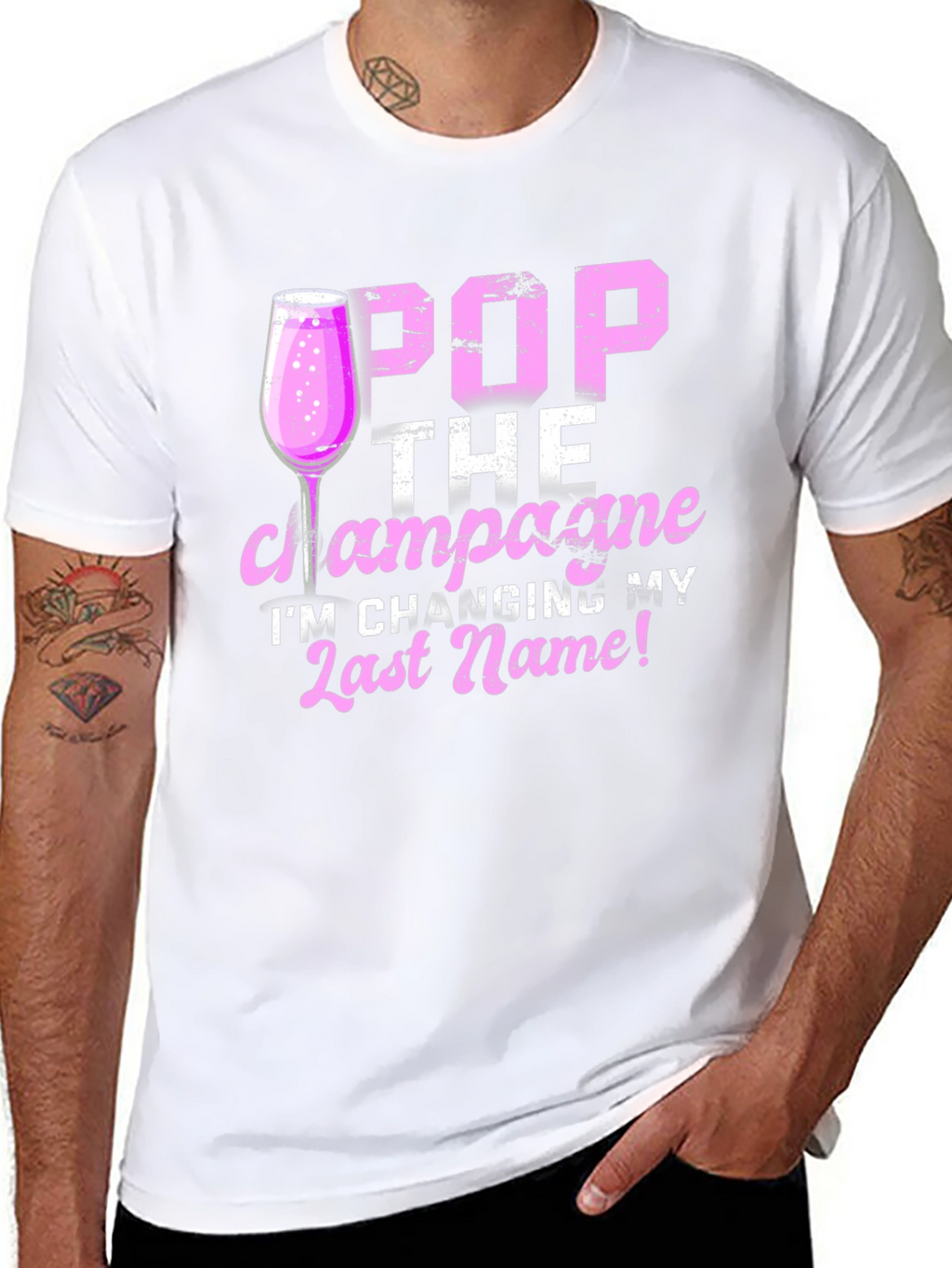 Pop the Champagne Wedding T-Shirt