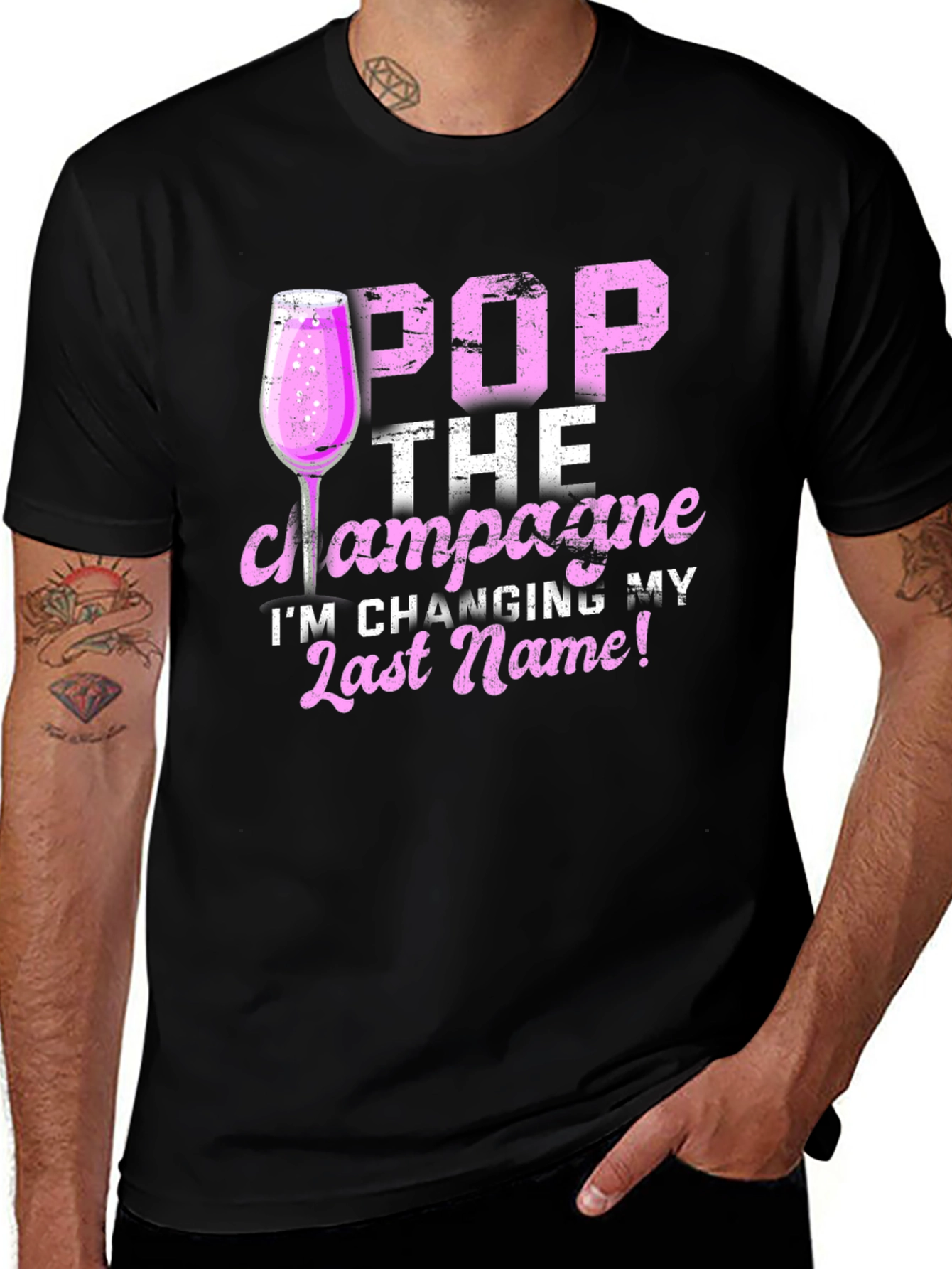 Pop the Champagne Wedding T-Shirt