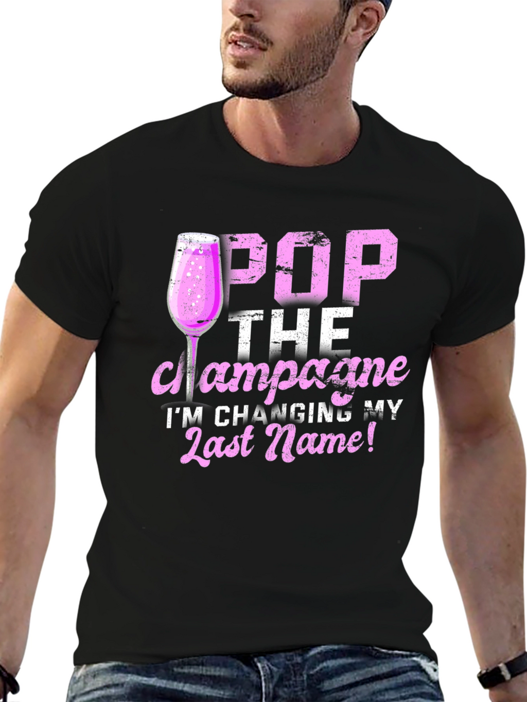 Pop the Champagne Wedding T-Shirt