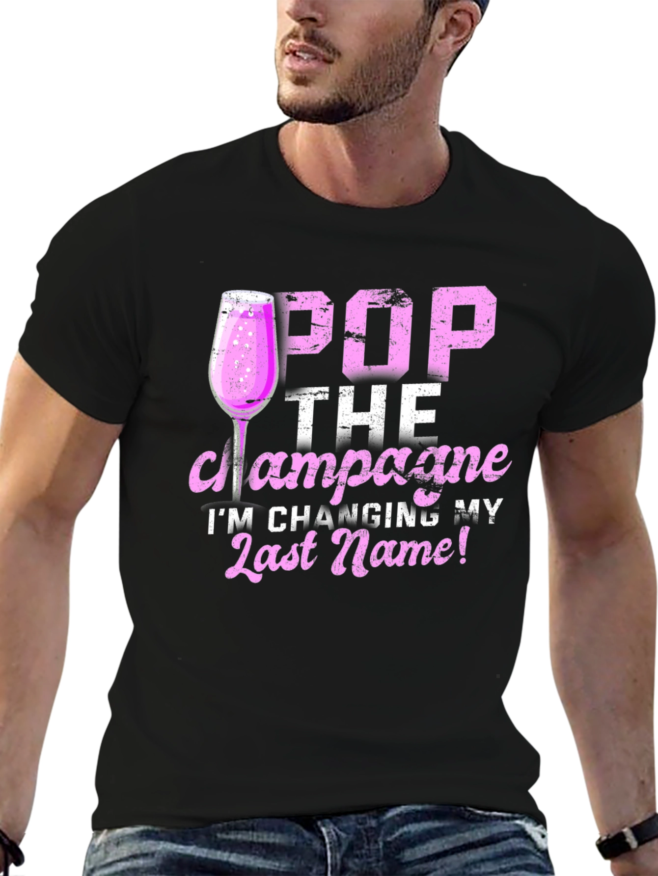Pop the Champagne Wedding T-Shirt