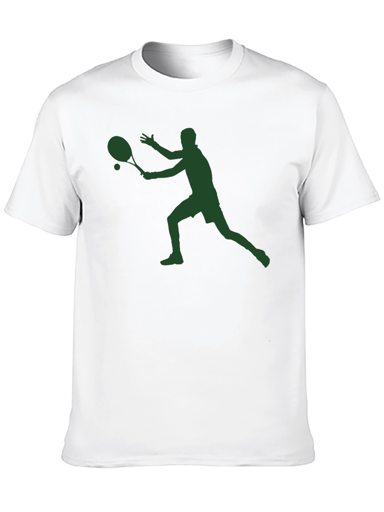 Tennis Player Graphic T-Shirt - Black