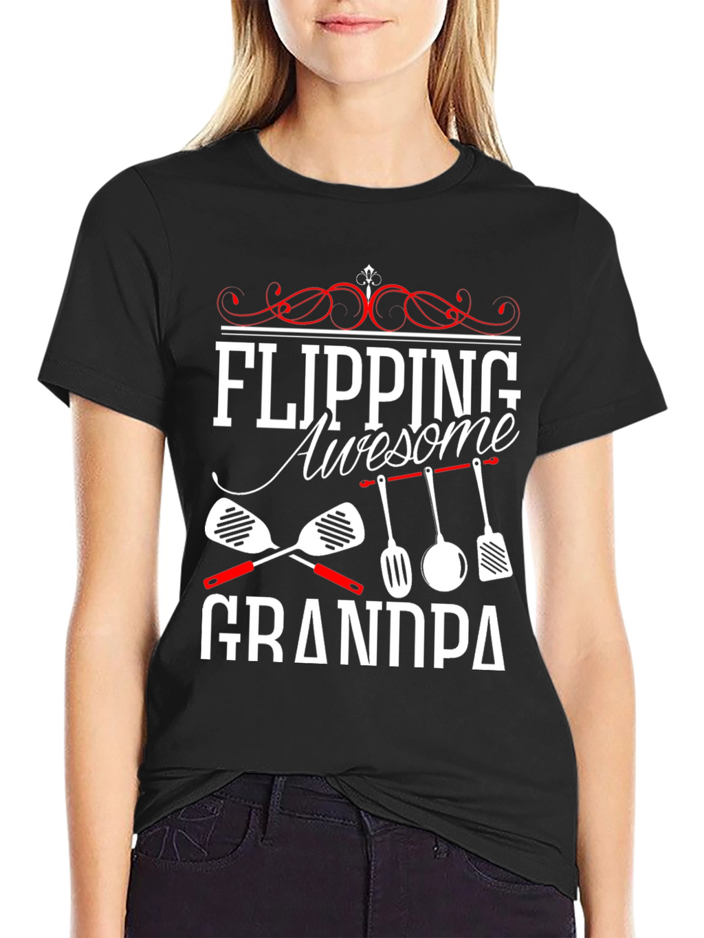 Flipping Awesome Grandpa T-Shirt - Cooking Gift