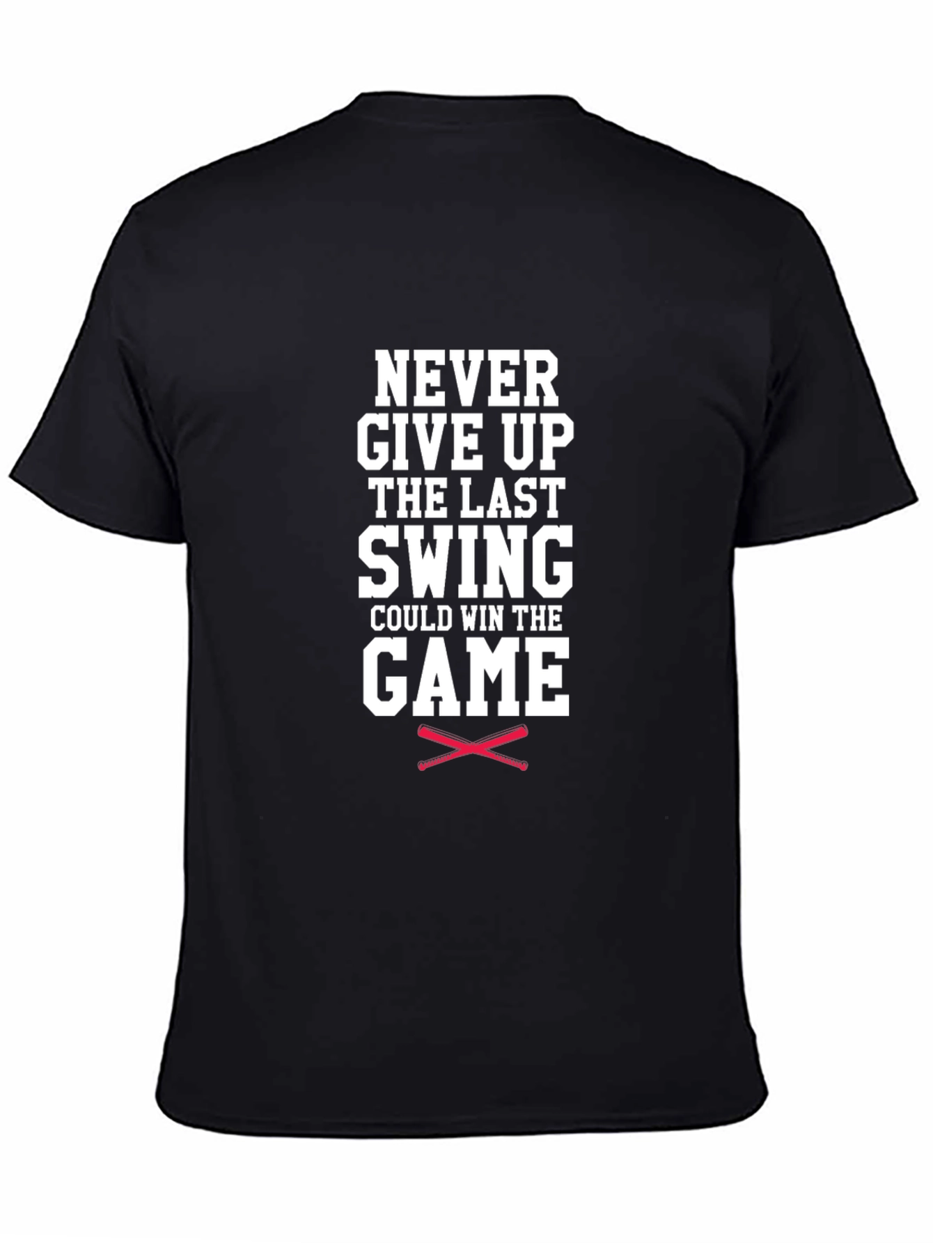 Never Give Up Baseball Graphic Tee