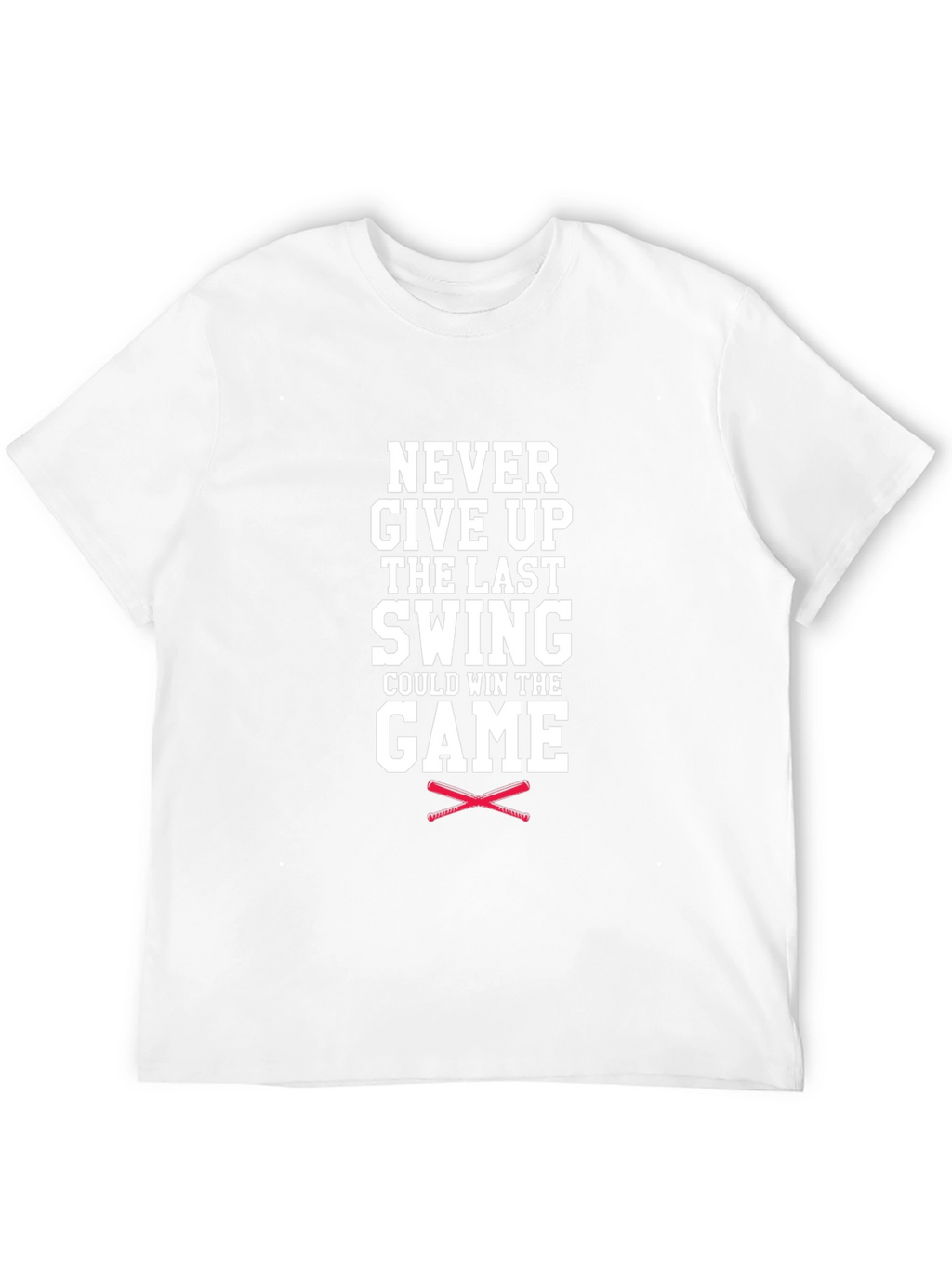 Never Give Up Baseball Graphic Tee