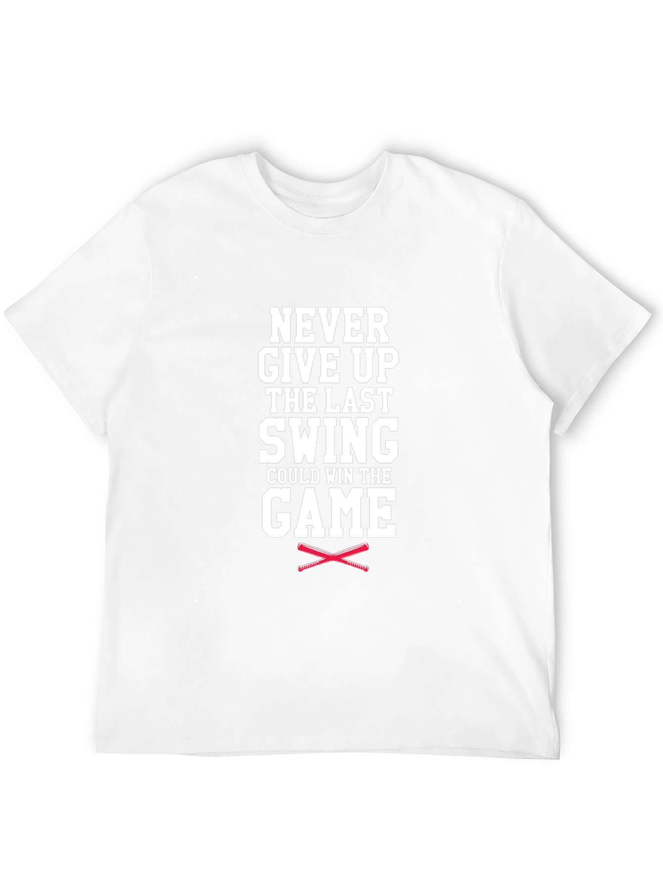Never Give Up Baseball Graphic Tee