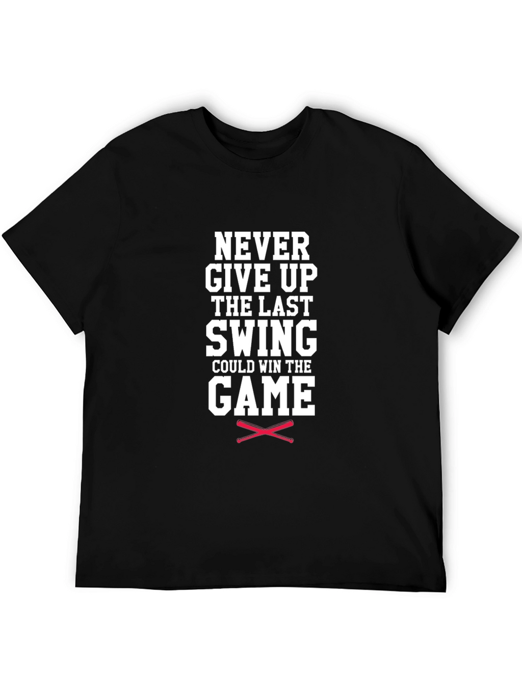 Never Give Up Baseball Graphic Tee