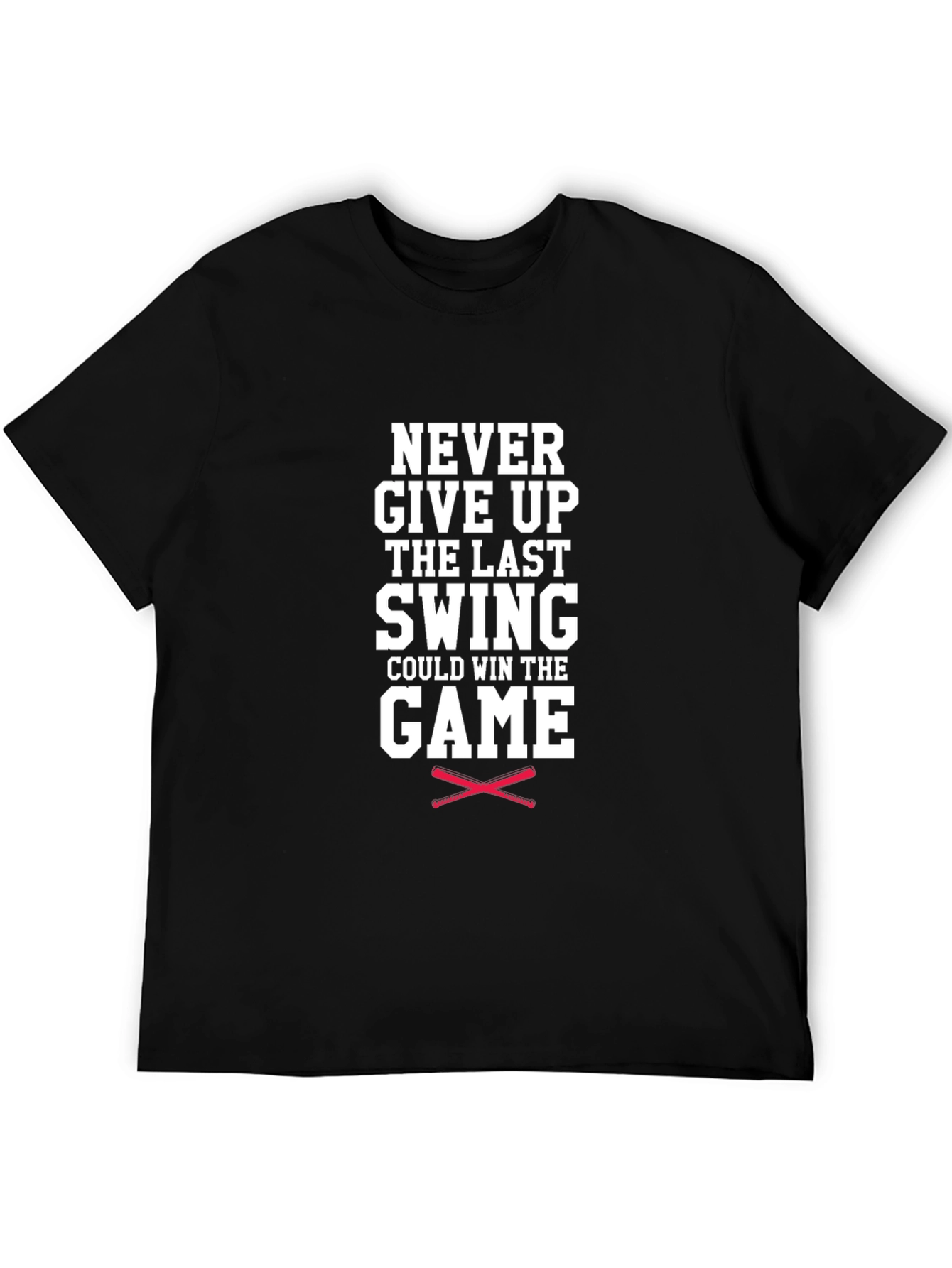 Never Give Up Baseball Graphic Tee
