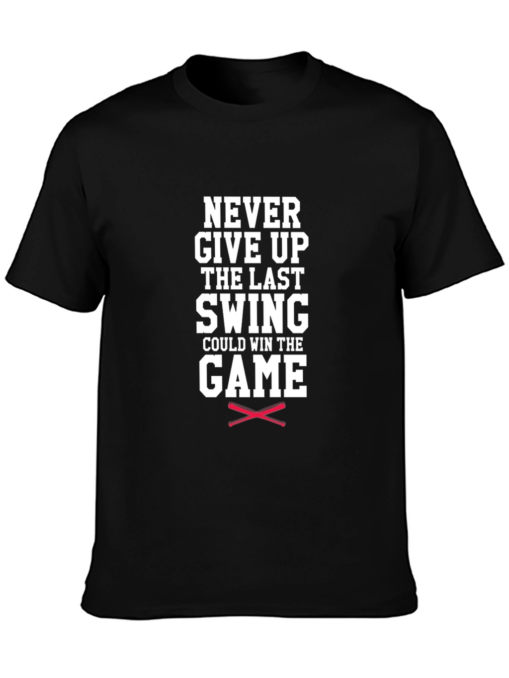 Never Give Up Baseball Graphic Tee