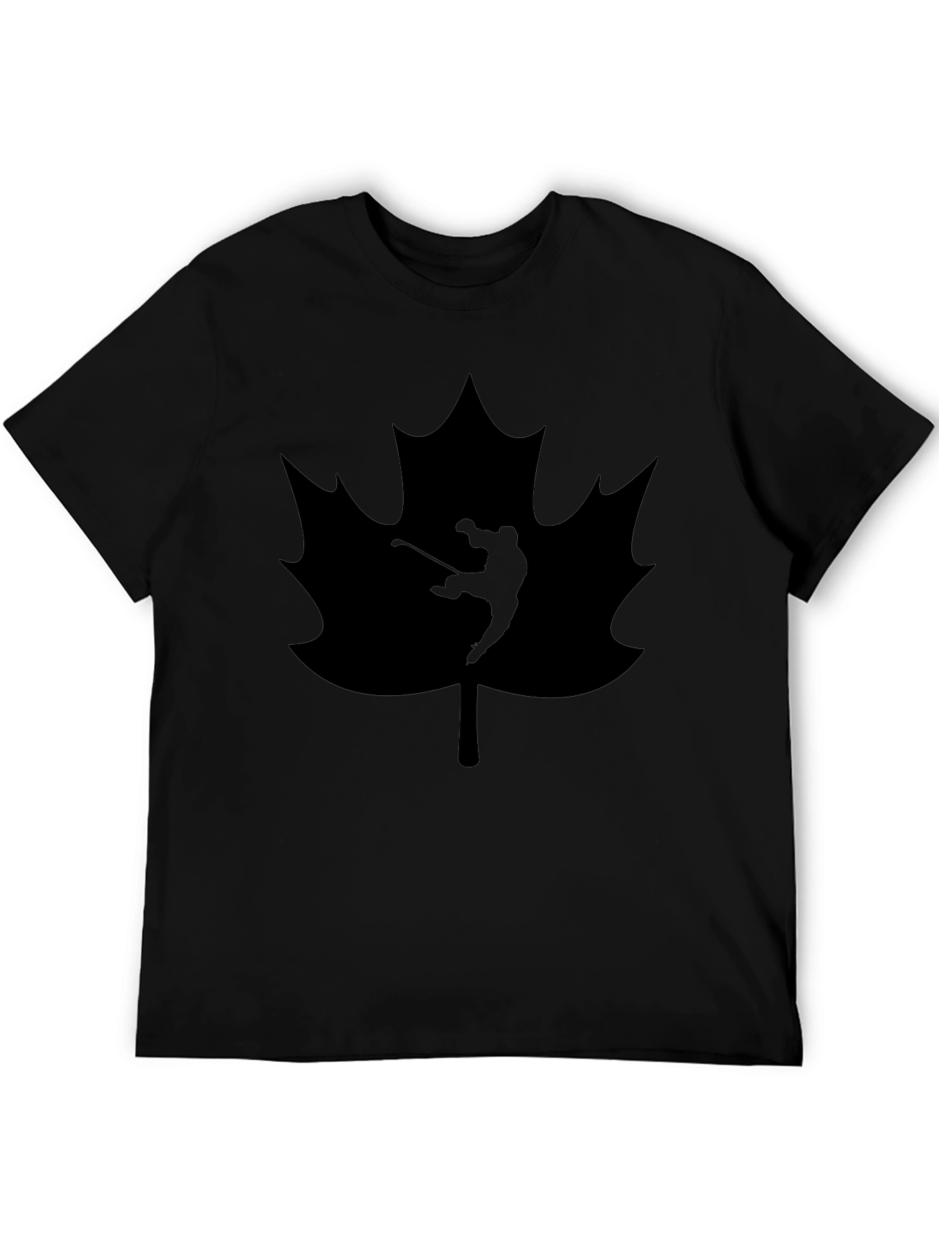 Golfing Canada Maple Leaf Black T-Shirt
