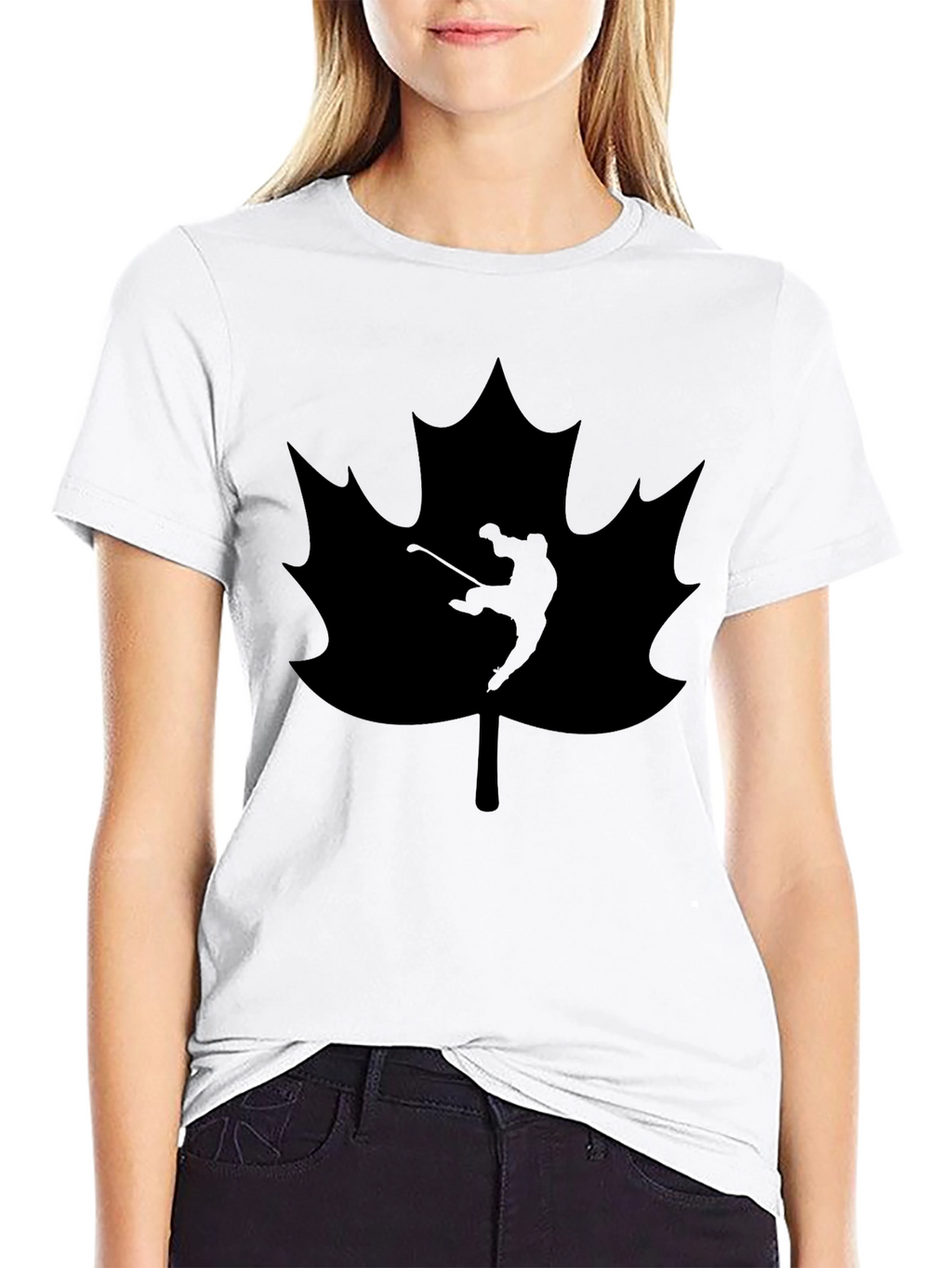 Golfing Canada Maple Leaf Black T-Shirt