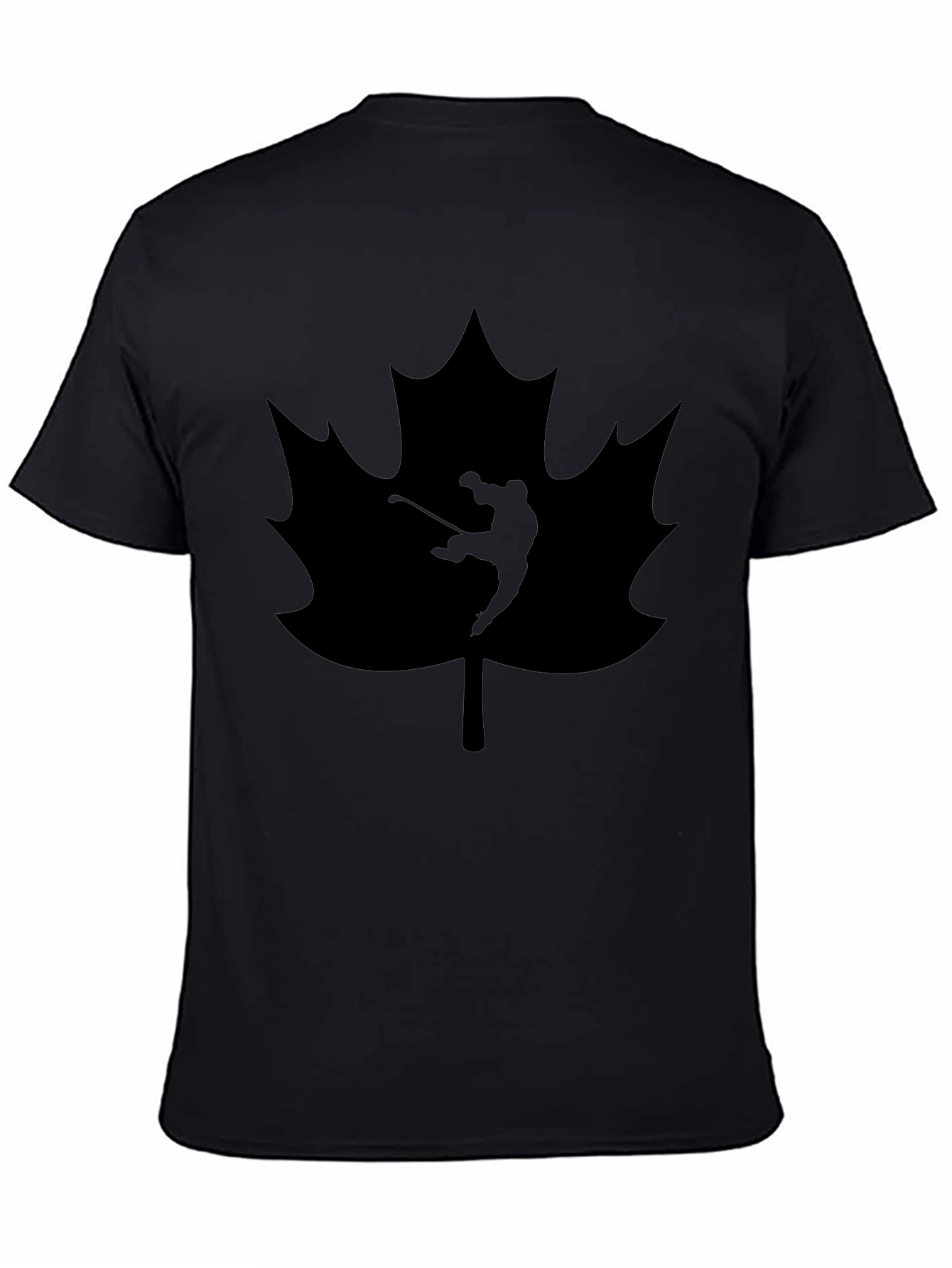 Golfing Canada Maple Leaf Black T-Shirt