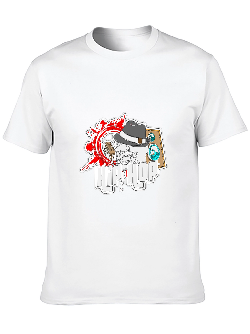 Hip Hop Skeleton T-Shirt - Cool Music Tee